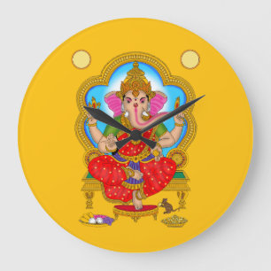 Redondo Grande Reloj de la Diosa Vinayaki