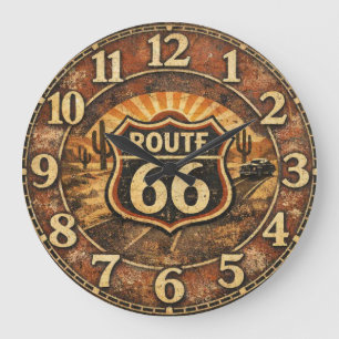 Redondo Grande Reloj de la Época de la Legendaria Carretera Madre