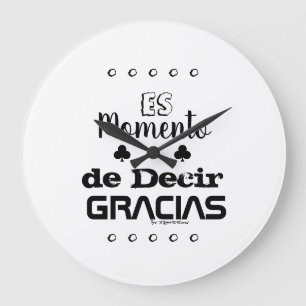 Redondo Grande Reloj de la escoba de Motivacional