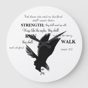 Redondo Grande Reloj de la escritura de Eagle