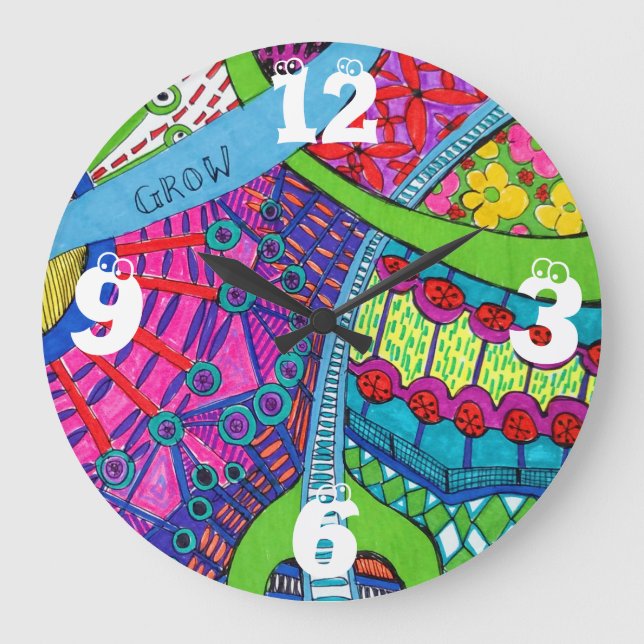 Redondo Grande reloj de la estación de crecimiento (Anverso)