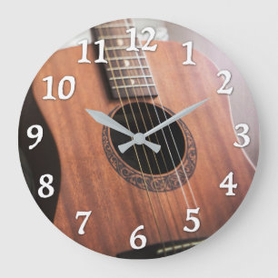 Redondo Grande Reloj de la guitarra