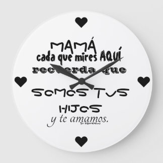 Redondo Grande Reloj de la madre