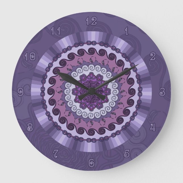 Redondo Grande Reloj de la mandala del viento (Anverso)