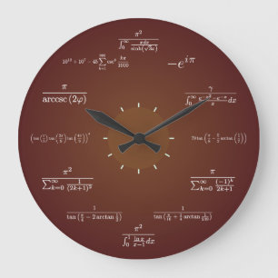Redondo Grande Reloj de la matemáticas