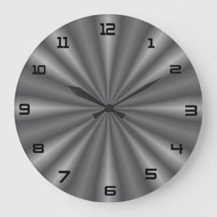 Redondo Grande Reloj de la mirada del acero inoxidable