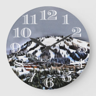 Redondo Grande Reloj de la montaña del esquí