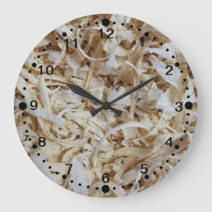 Redondo Grande Reloj de la novedad de los pedazos de madera para