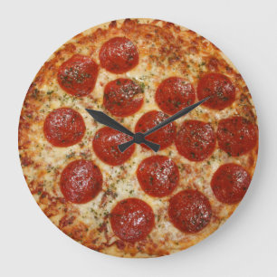 Redondo Grande Reloj de la pizza