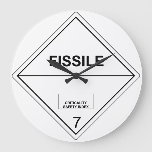 Redondo Grande Reloj de la placa de transporte de material fisibl (Anverso)