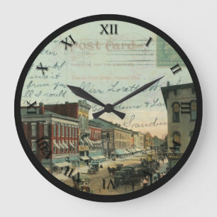 Redondo Grande Reloj de la postal de Fremont Ohio - St delantero