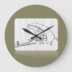 Redondo Grande Reloj de la rana