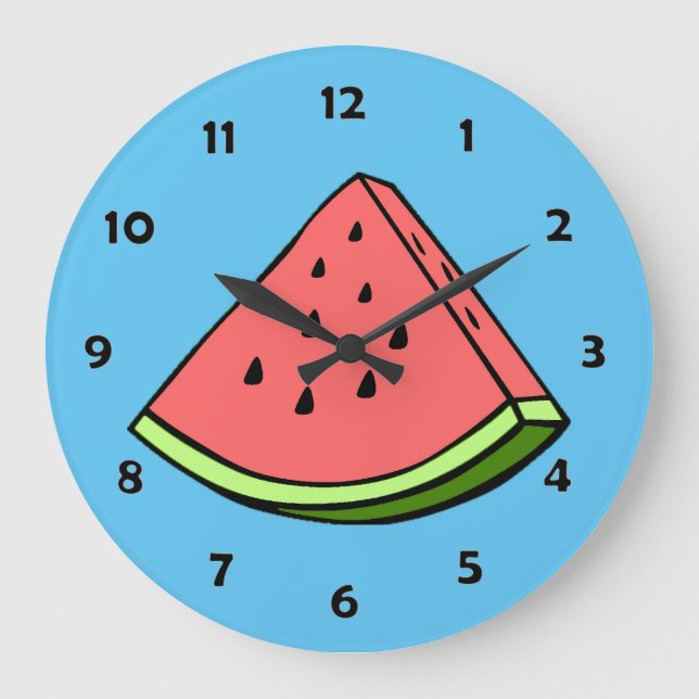 Redondo Grande Reloj de la rebanada de la sandía (Anverso)