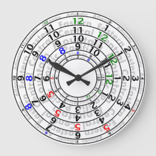 Redondo Grande Reloj de la zona horaria