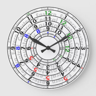 Redondo Grande Reloj de la zona horaria