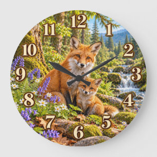 Redondo Grande Reloj de la zona salvaje de Fox & Kit Mountain