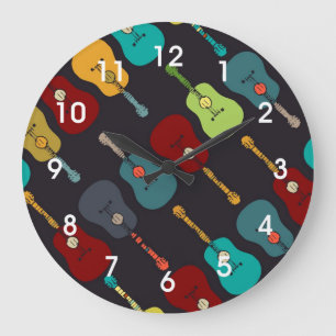 Redondo Grande Reloj de las guitarras acústicas de la MOD