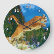 Reloj de leones de montaña que salta (Cougar)