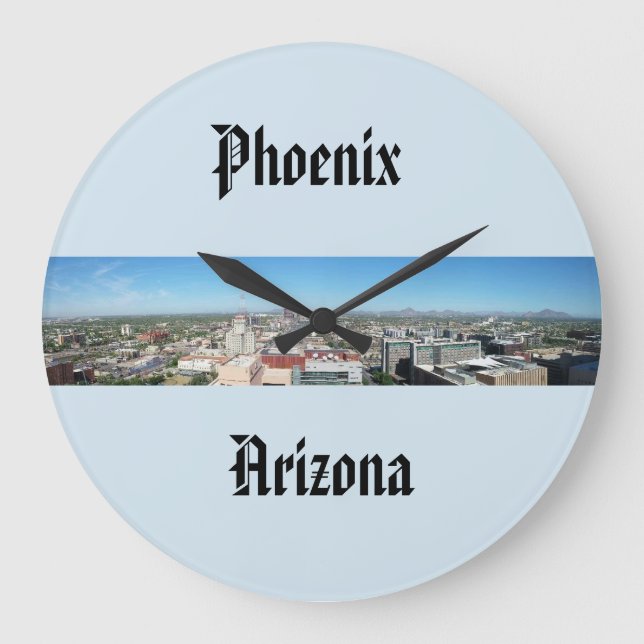 Redondo Grande Reloj de línea aérea Phoenix Arizona (Anverso)