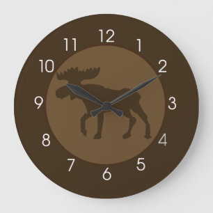 Redondo Grande Reloj de los alces