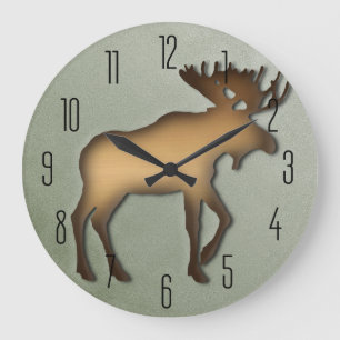 Redondo Grande Reloj de los alces