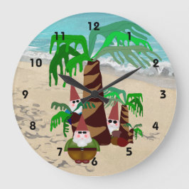 Redondo Grande Reloj de los gnomos