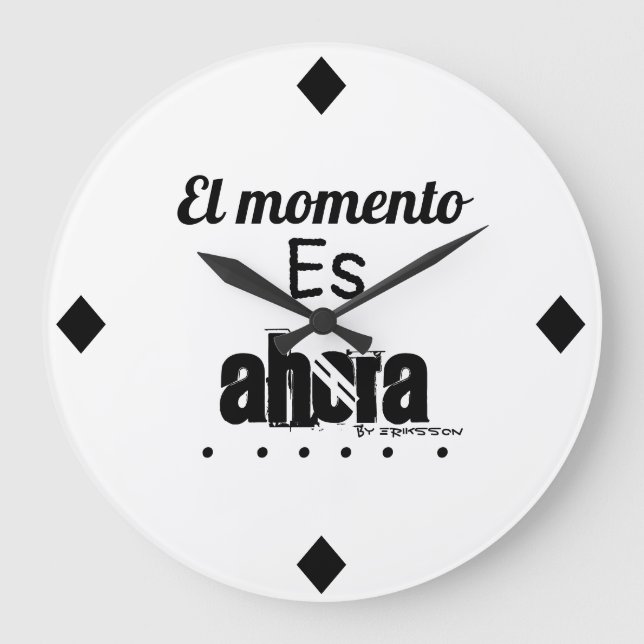 Redondo Grande Reloj de los motivacionales libres (Anverso)