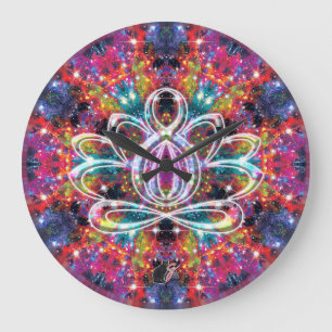 Redondo Grande Reloj de Lotus del zen de Coruscation