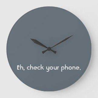 Redondo Grande Reloj de "luchas analógicas"