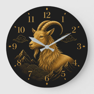 Redondo Grande Reloj de lujo del año del Cabra - Cara elegante ne