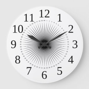 Redondo Grande reloj de luz solar como apuntar al número