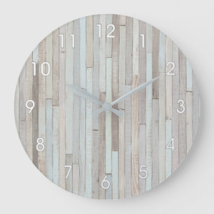 REDONDO GRANDE RELOJ DE MADERA PASTEL BEACH