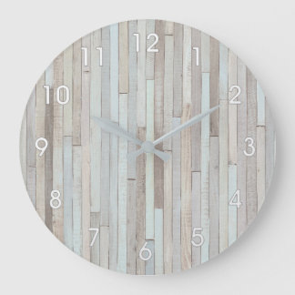 REDONDO GRANDE RELOJ DE MADERA PASTEL BEACH