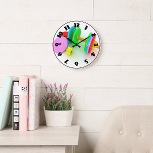 Redondo Grande Reloj de mancuernas coloridas