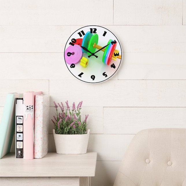 Redondo Grande Reloj de mancuernas coloridas (Subido por el creador)