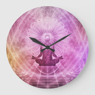 Redondo Grande Reloj de Mandala