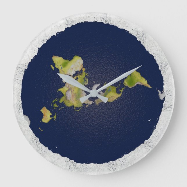 Redondo Grande Reloj de mapa de AE (Anverso)