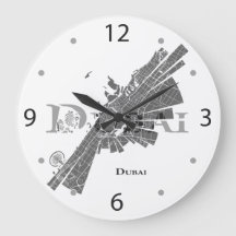 Reloj de mapa de Dubái