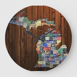 Redondo Grande Reloj de mapa de la placa de matrícula de los cond