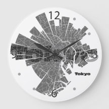 Reloj de mapa de Tokio