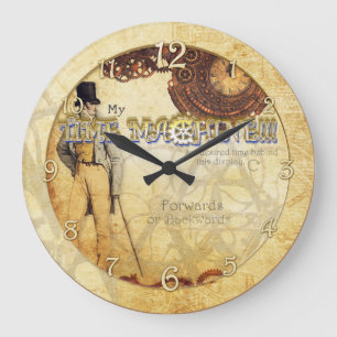 Redondo Grande reloj de máquina de tiempo