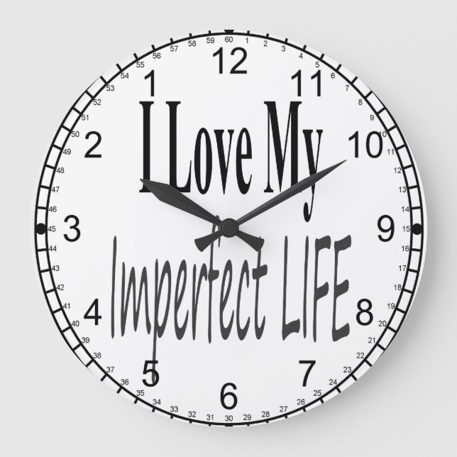 Redondo Grande Reloj de marcación inversa de vida imperfecto (Anverso)