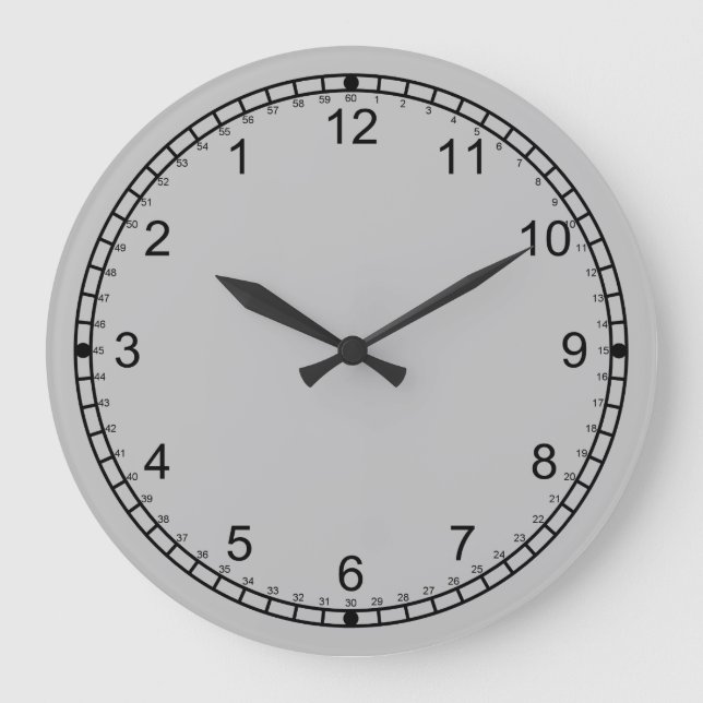 Redondo Grande reloj de marcación inversa loco (Anverso)