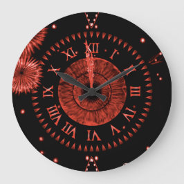 Redondo Grande Reloj de medianoche de rubí