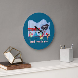 Redondo Grande Reloj de Mercado de Navidad
