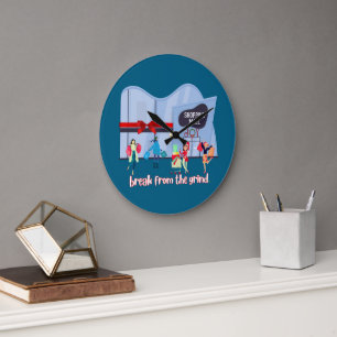 Redondo Grande Reloj de Mercado de Navidad
