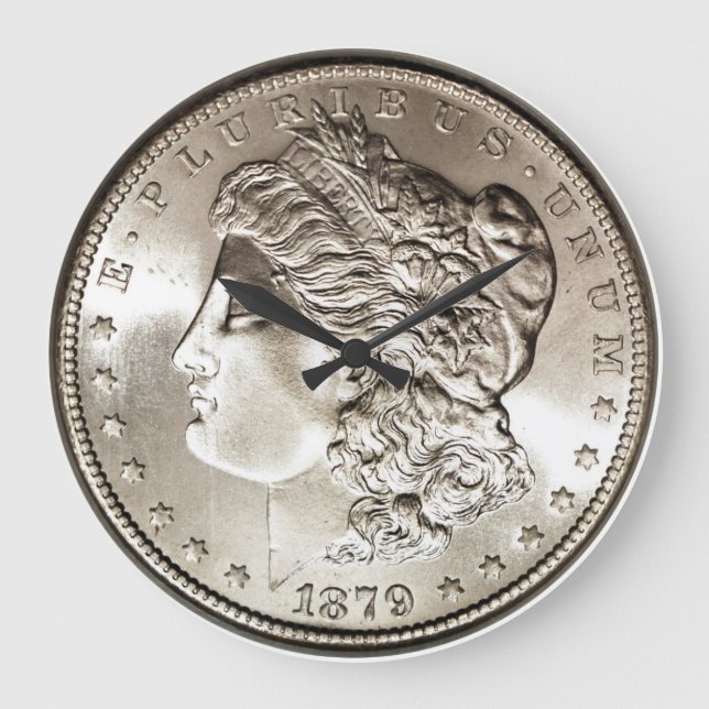 Redondo Grande reloj de monedas de plata (Anverso)