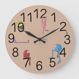 Redondo Grande Reloj de monstruo infantil