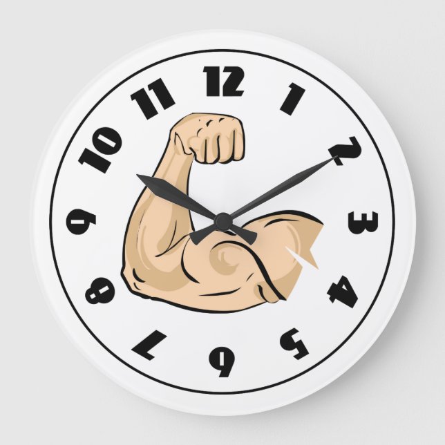 Redondo Grande Reloj de músculo de brazo (Anverso)