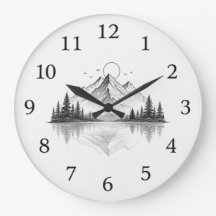 Reloj de naturaleza de montaña elegante